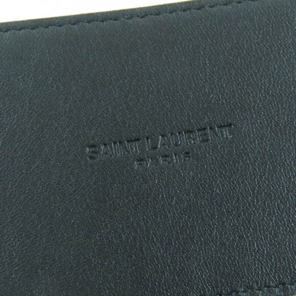 Saint Laurent Logo Croc Shape Pressed Leather Belt Brown 65 Storage main image 10